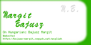 margit bajusz business card
